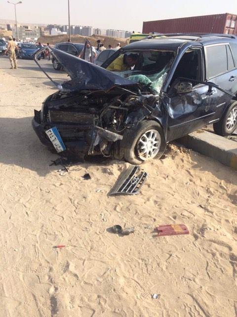 إصابة 4 أشخاص جراء تصادم  3 سيارات في مدينة نصر (1)                                                                                                                                                     