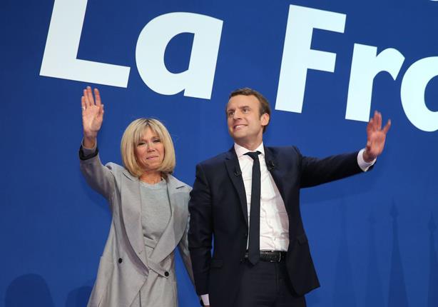 الرئيس الفرنسي وزوجته                                                                                                                                                                                   