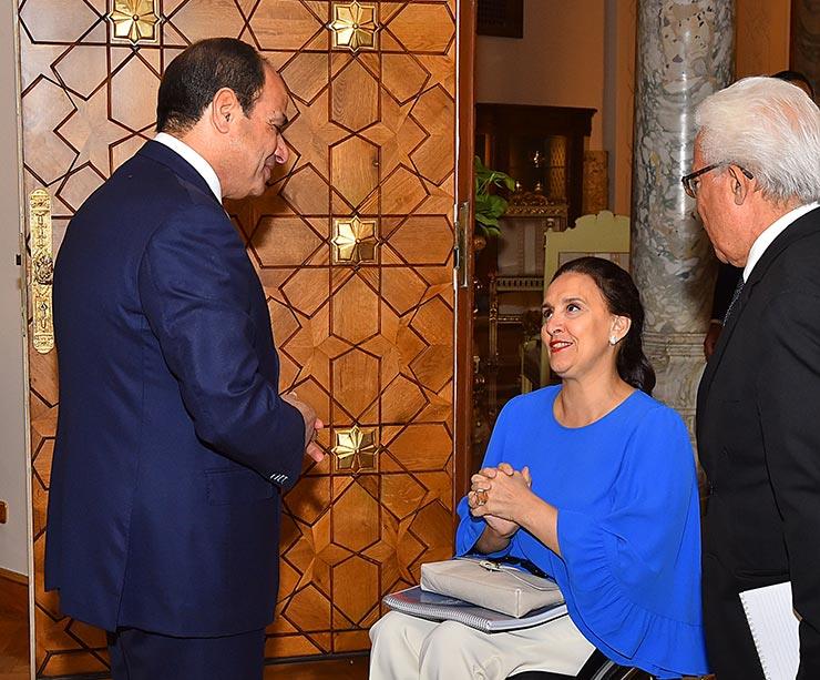 لقاء السيسي بـجابرييلا ميتشيتي نائبة رئيس الأرجنتين (1)                                                                                                                                                 