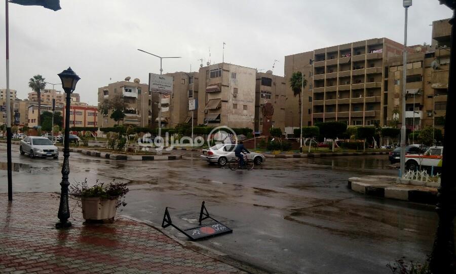 سقوط أمطار غزيرة يصاحبها رياح شديدة في بورسعيد (1)                                                                                                                                                      