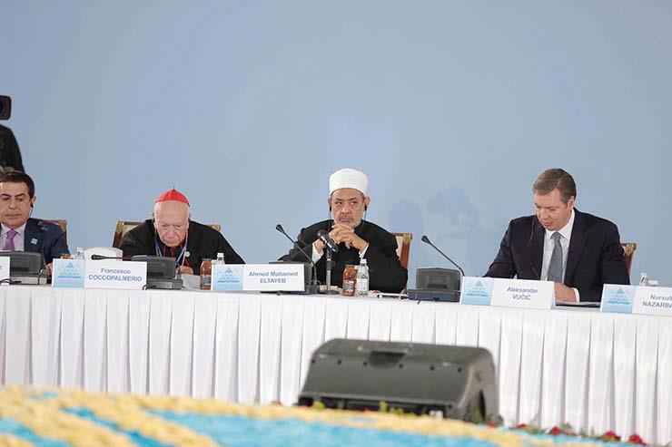 شيخ الأزهر في مؤتمر زعماء الأديان بكازاخستان                                                                                                                                                            