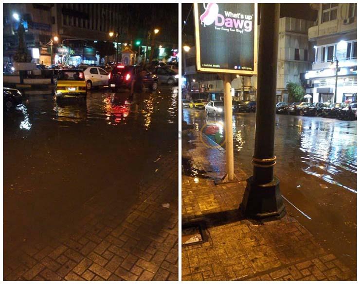 الأمطار تغرق شوارع الاسكندرية                                                                                                                                                                           