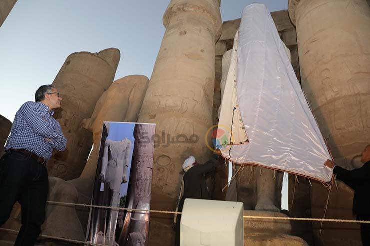 وزير الآثار يزيح الستار عن تمثالين للملك رمسيس الثاني  (1)                                                                                                                                              