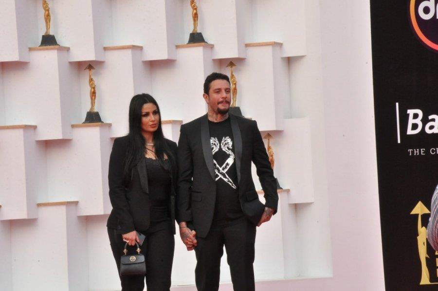 أحمد الفيشاوي وزوجته ندى الكامل في الحفل الخاص لفيلم ورد مسموم                                                                                                                                          