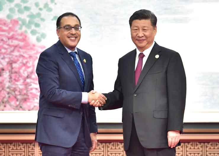 رئيس الوزراء و الرئيس الصيني افتتاح معرض مصر فى الصين (1)