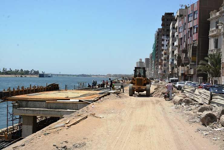 أعمال توسعة كورنيش النيل الغربي بسوهاج (1)