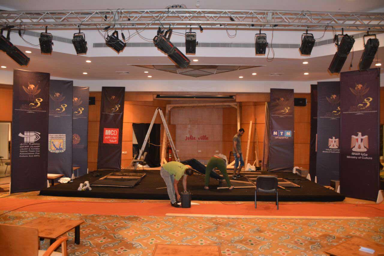 استعدادات حفل ختام مهرجان شرم الشيخ الدولي للمسرح الشبابي (6)                                                                                                                                           