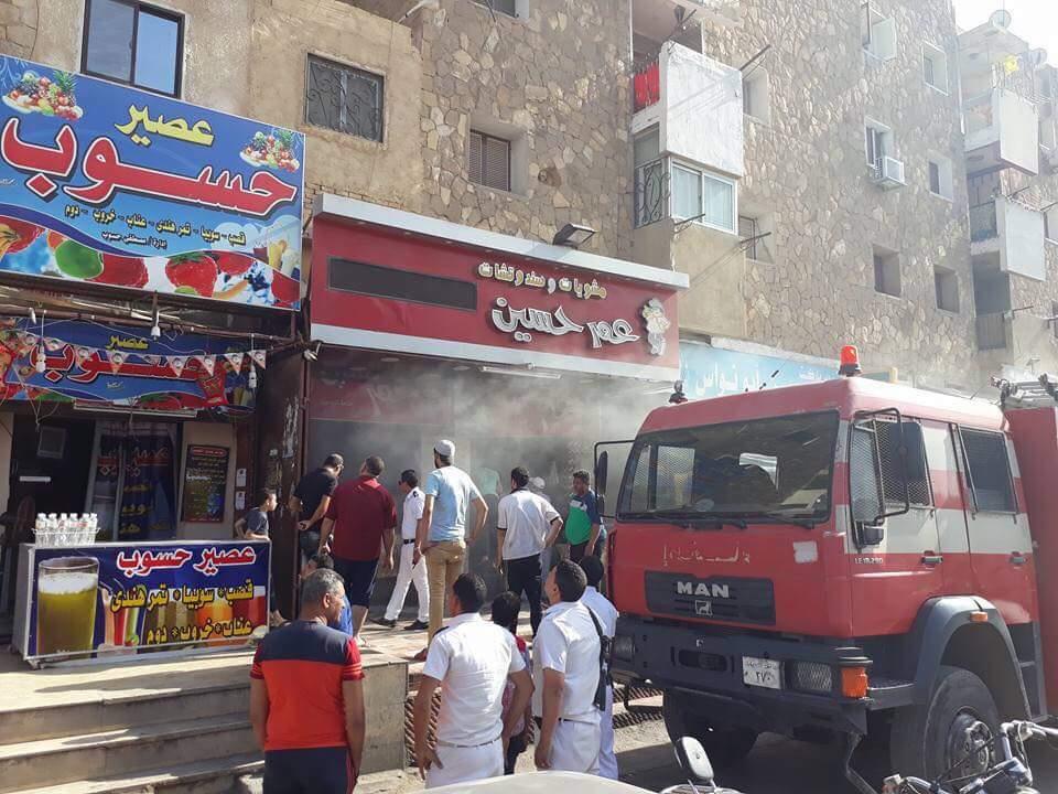 حريق بمطعم في شارع التجاري بالإسماعيلية (1)                                                                                                                                                             