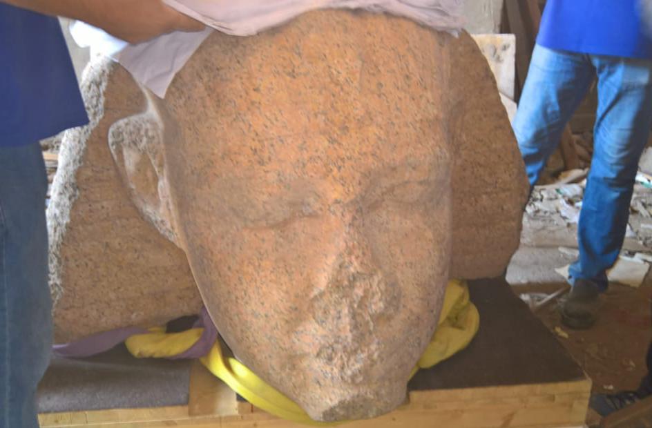  المتحف الكبير يستقبل رأس تمثال الملك سنوسرت الأول (1)                                                                                                                                                  