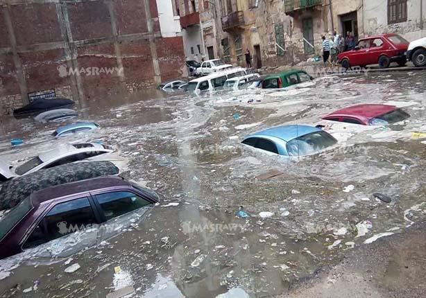 جانب من آثار السيول التي شهدتها مصر أبريل الماضي (1)                                                                                                                                                    