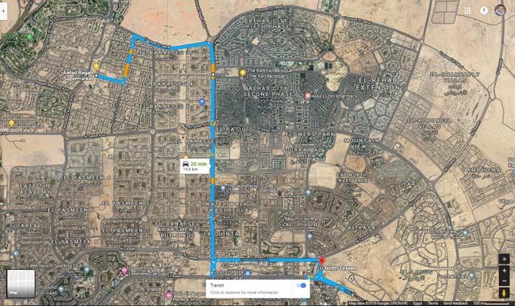 بدء التشغيل التجريبي النقل الداخلي في القاهرة الجديدة (2)