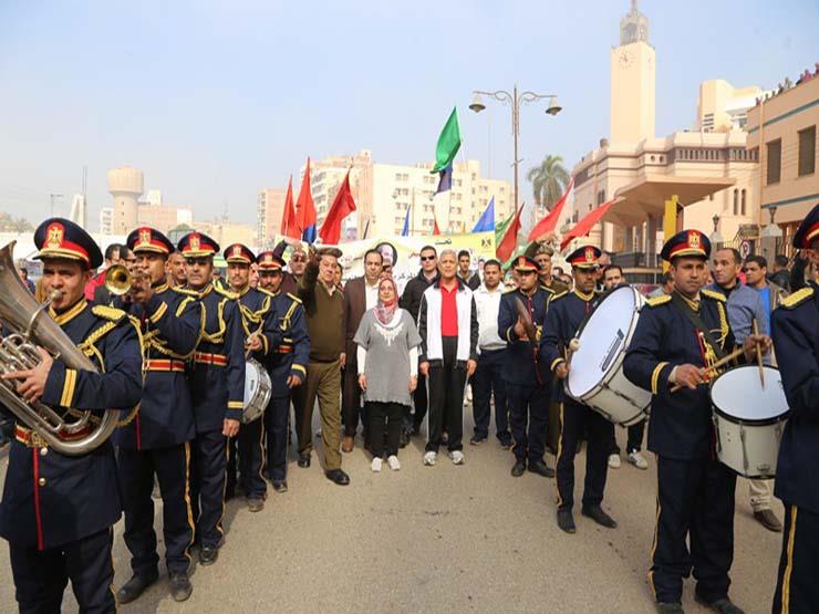  مسيرة شبابية للاحتفال بعيد الشرطة وذكرى 25 يناير في المنوفية (2)