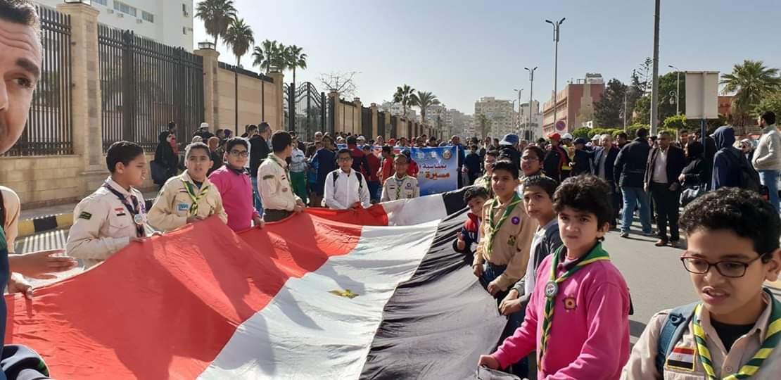 مسيرة الشباب والرياضة في بورسعيد