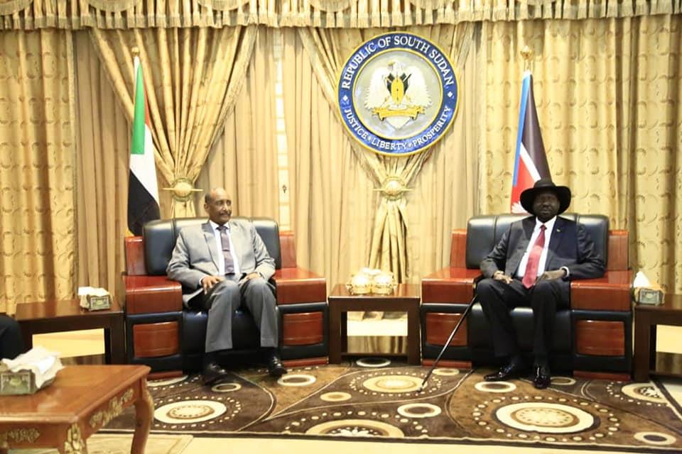 البرهان ورئيس جنوب السودان سلفاكير