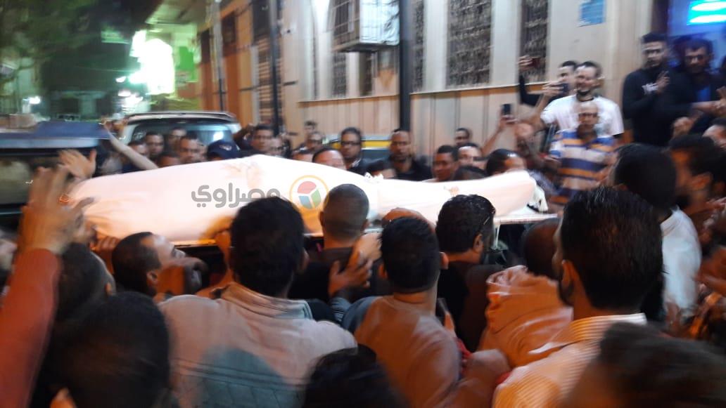 تشيع جثمان ضحية حادث قطار طنطا 