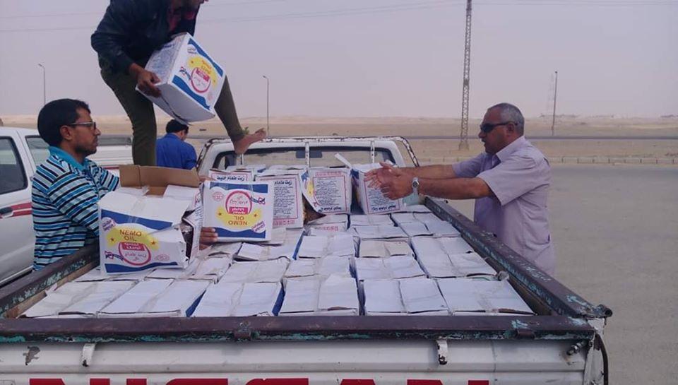 توزيع بطاطين ومواد غذائية بجنوب سيناء 