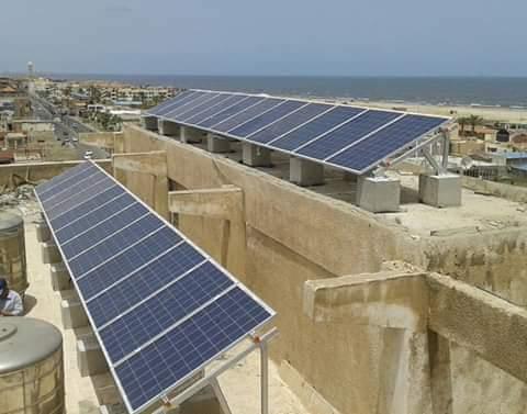 وحدة الطاقة الشمسية بحي المناخ في بورسعيد