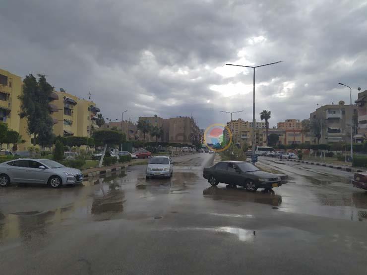سقوط أمطار على محافظة بورسعيد.