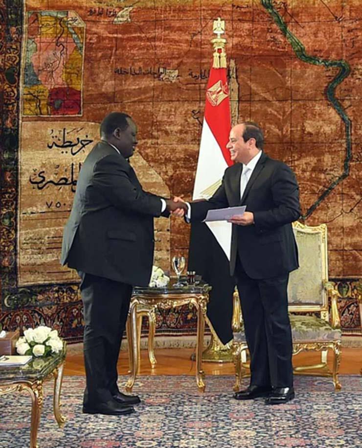 السيسي يستقبل وفد من اللجنة الوطنية لإدارة المرحلة ما قبل الانتقالية بجنوب السودان1