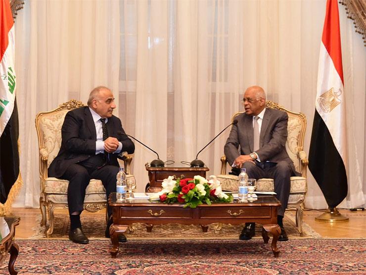 لقاء عبد العال برئيس الوزراء العراقي عادل عبد المهدي (1)