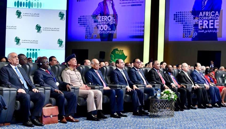 الرئيس عبد الفتاح السيسي في الجلسة الافتتاحية للمنتدى الأفريقي الأول لمكافحة الفساد (3)