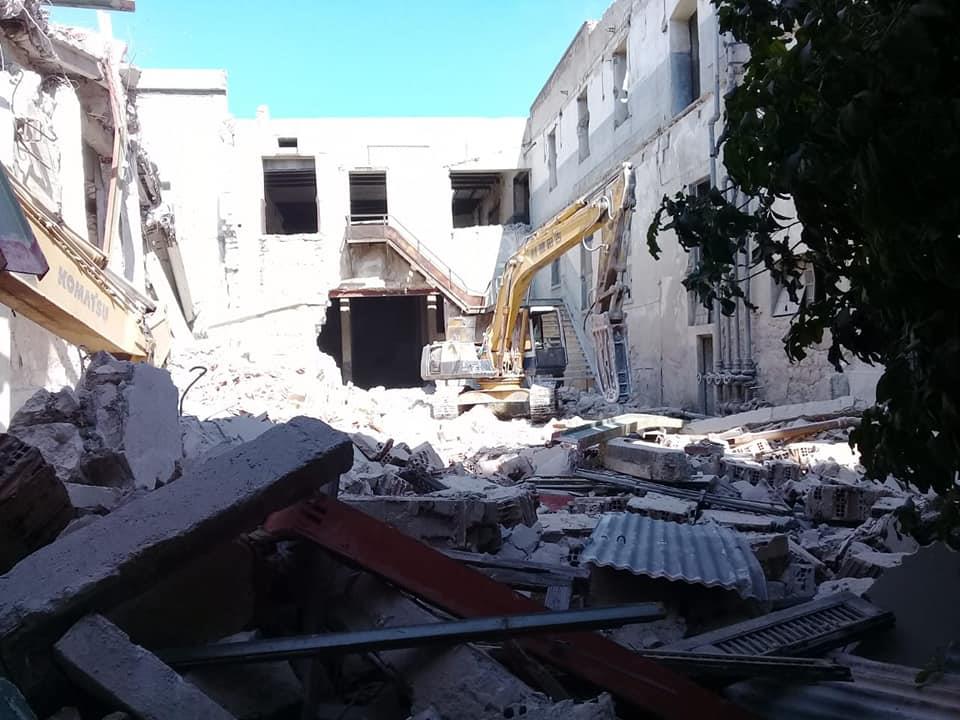 انهيار سقف شونة قطن بالإسكندرية (1)