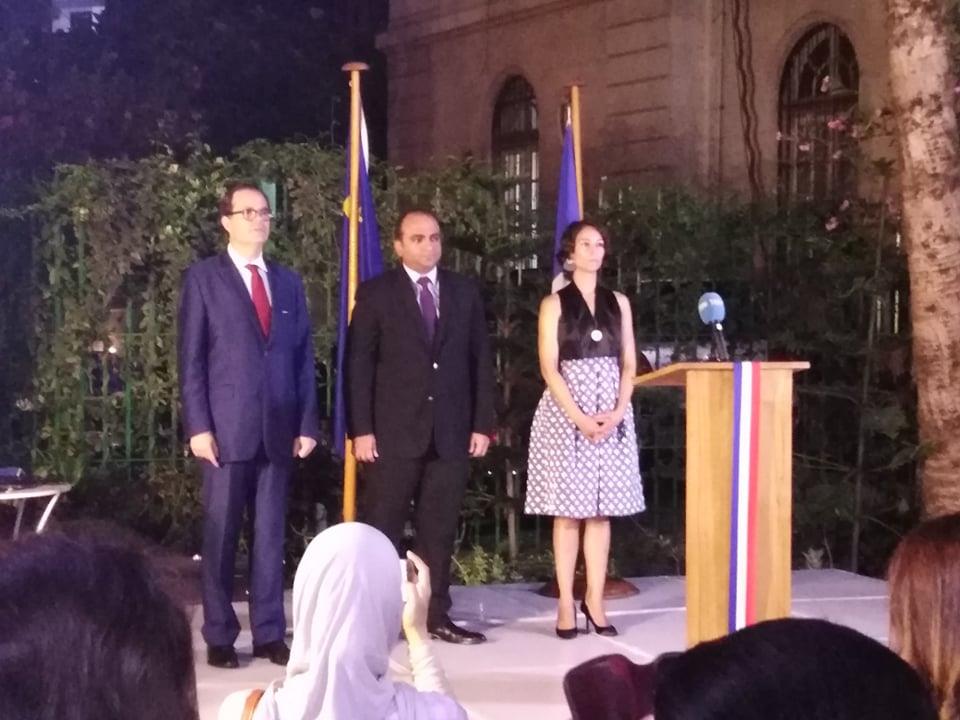 سفير فرنسا بالقاهرة والقنصل العام بالإسكندرية ونائب المحافط في احتفال العيد الوطني (1)