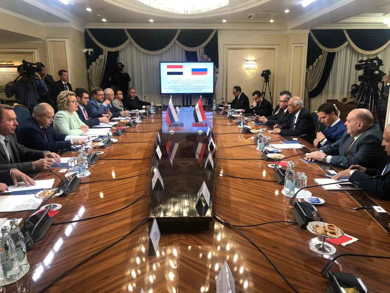 لقاء علي عبدالعال برئيسة المجلس الفيدرالي الروسي (1)
