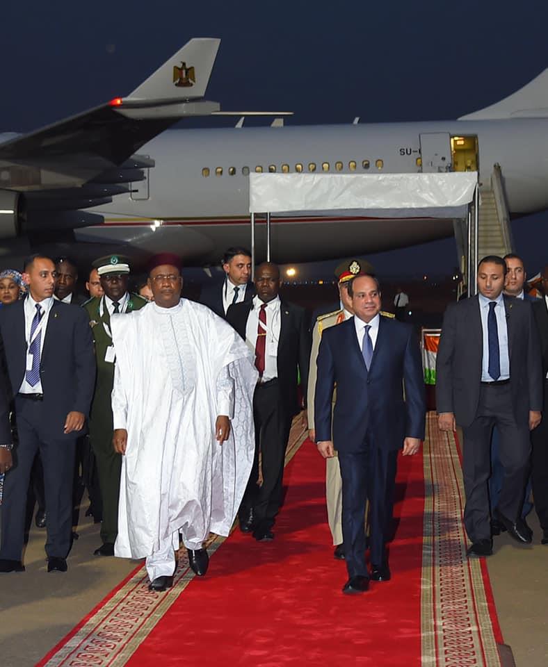 وصول الرئيس عبدالفتاح السيسي إلى للقمة الأفريقية (1)