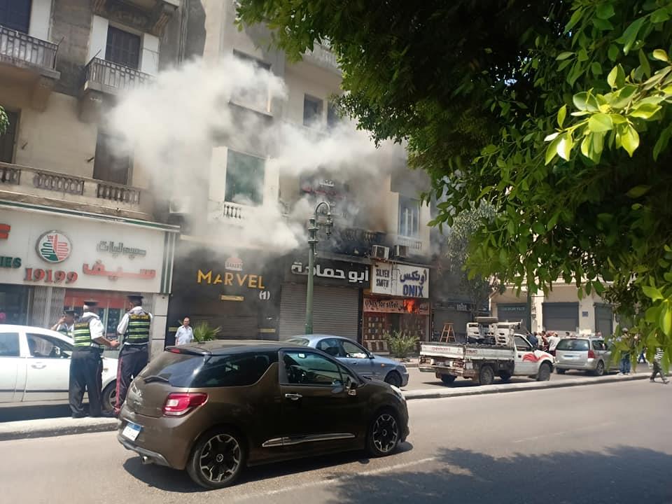 حريق في محل تجاري بشارع قصر العيني (1)