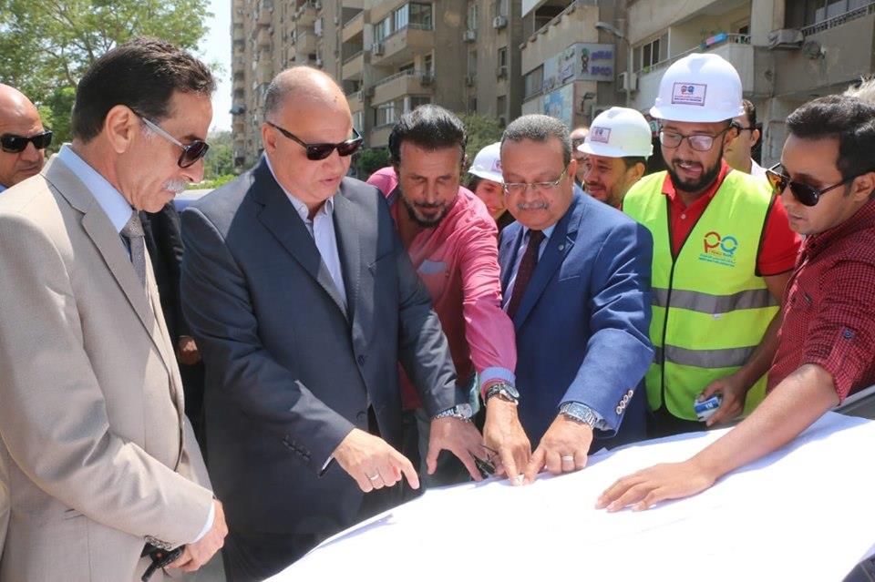 محافظ القاهرة يتفقد أعمال تطوير شارع أحمد تيسير (2)