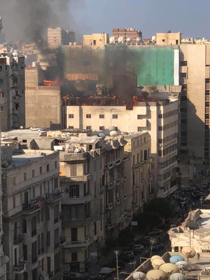 حريق هائل بفندق دلتا في الإسكندرية (3)