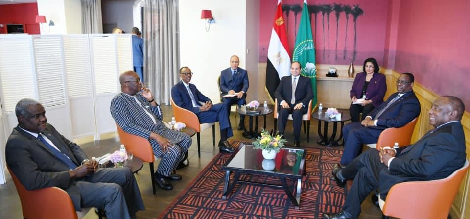 الرئيس السيسي يعقد جلسة مباحثات مع الزعماء الأفارقة على هامش قمة الدول السبع (1)