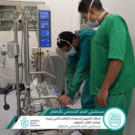 عمليات القلب المفتوح بمستشفى النصر للأطفال ببورسعيد (1)