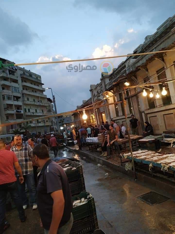 جانب من موجة الأمطار أمس السبت على محافظة الإسكندرية (2)