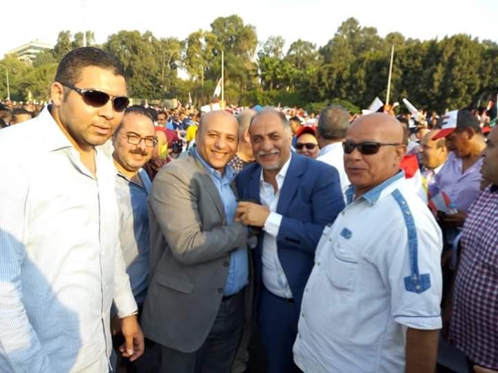 دعم مصر يشاركون في احتفالية تأييد الرئيس بالمنصة (2)