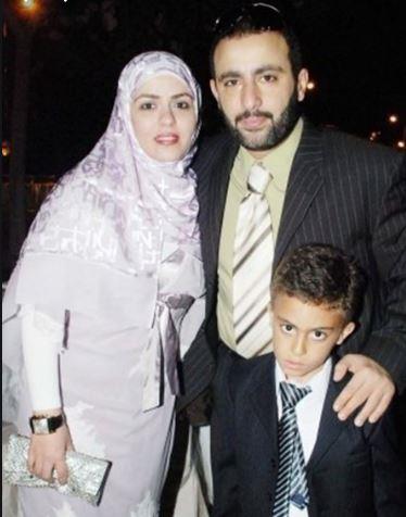 السقا مع زوجته مها الصغير وابنهما ياسين