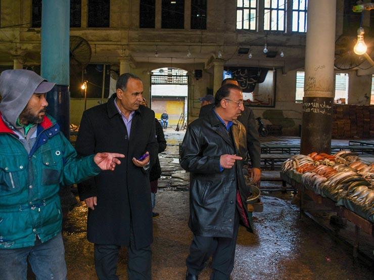 محافظ الإسكندرية يتفقد حلقة أسماك الأنفوشي