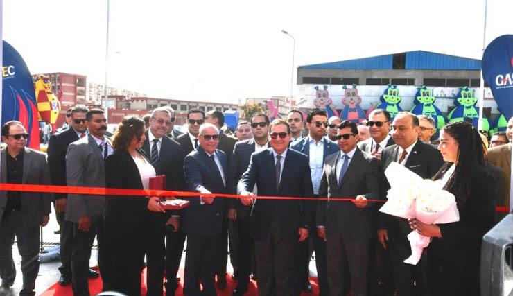 خلال افتتاح أول محطة متكاملة لتموين السيارات في مصر ببورسعيد