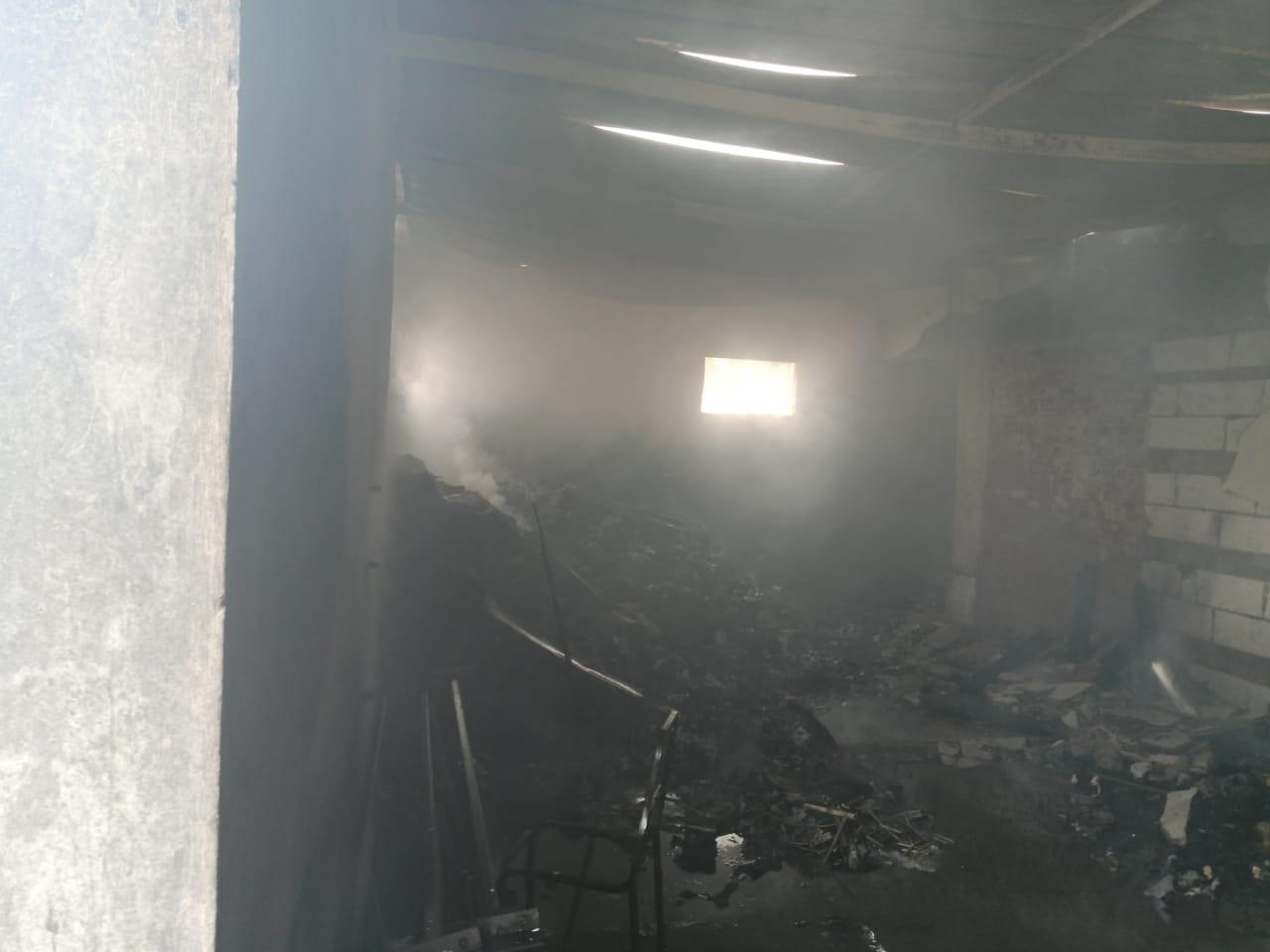 حريق بمخزن أعلى مصنع للملابس 