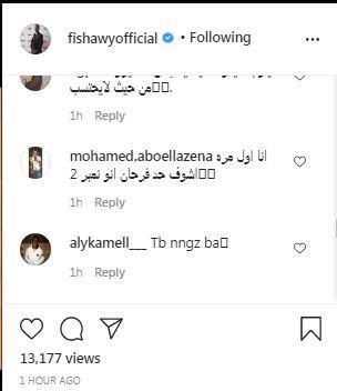 جانب من تعليقات الجمهور على أغنية الفيشاوي نمبر 2 (1)