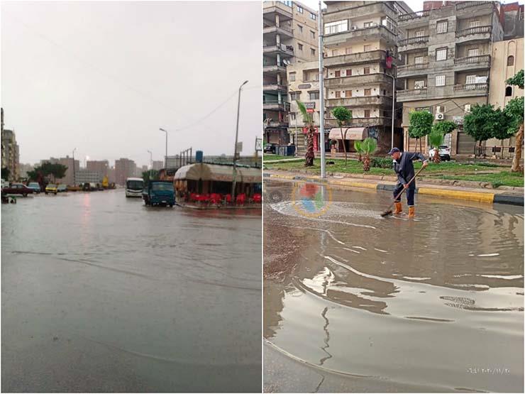 أمطار نوة المكنسة تُغرق شوارع الإسكندرية 