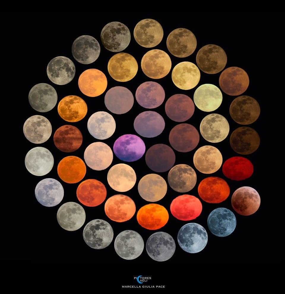  10 سنوات في لقطة.. قصة صورة نشرتها "ناسا" تجمع 48 لونا للقمر