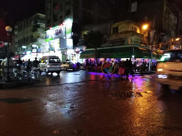 سقوط أمطار على الإسكندرية 