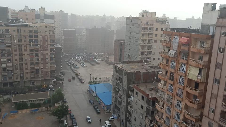 أمطار غزيرة تجتاح الإسكندرية