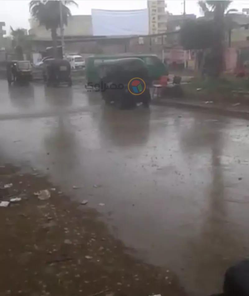 أمطار غزيرة على مدينة المحلة الكبرى 