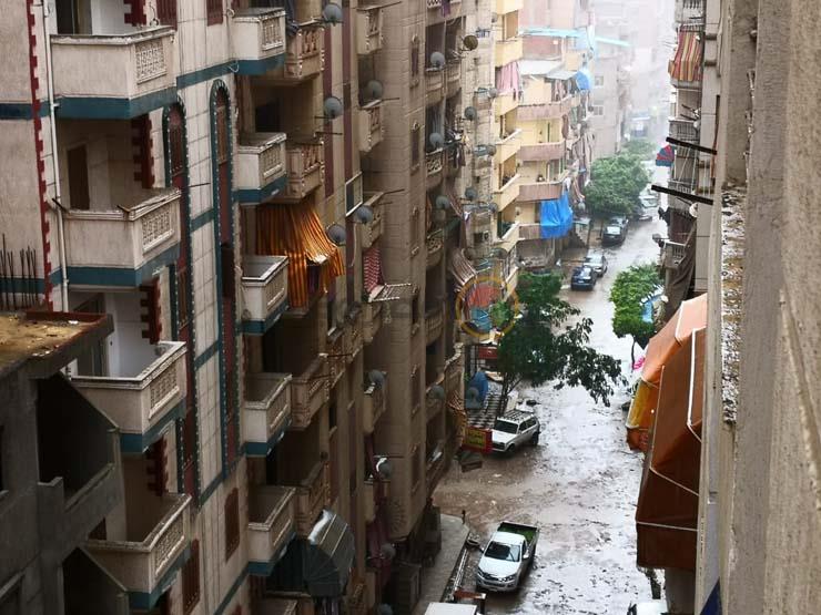 أمطار غزيرة تضرب الإسكندرية 