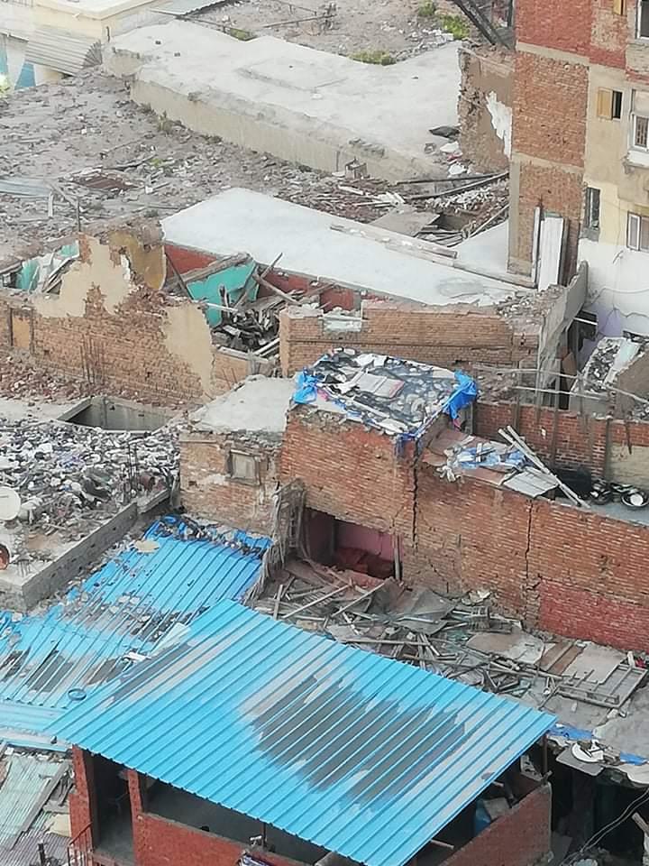 انهيار 3 منازل في طنطا