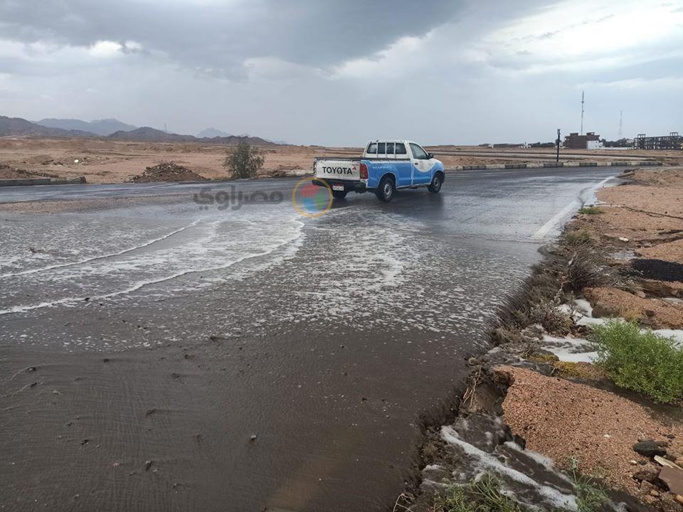 المياه ترق شوارع مدينة دهب 