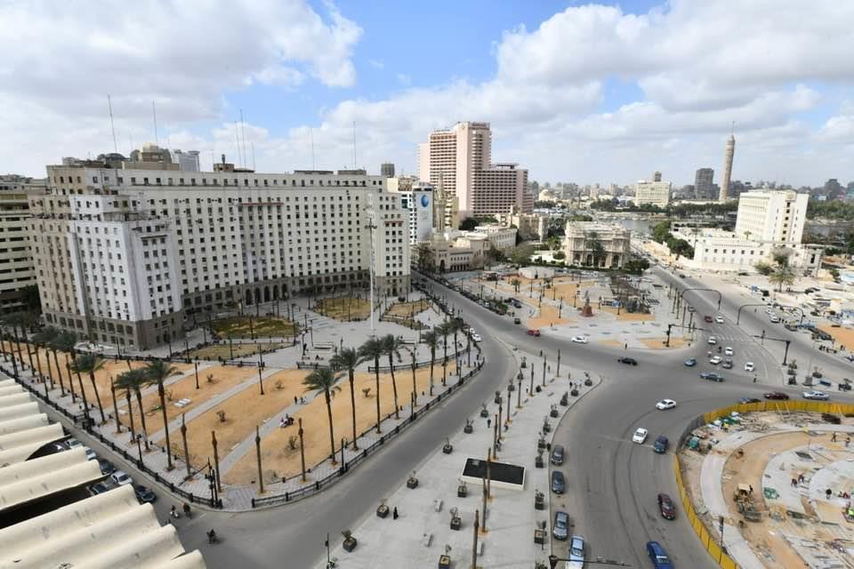 أول صور جوية لميدان التحرير قبل انتهاء تطويره 
